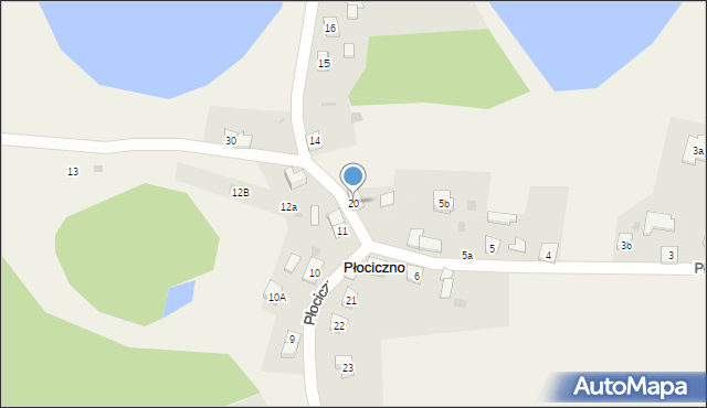 Płociczno, Płociczno, 20, mapa Płociczno