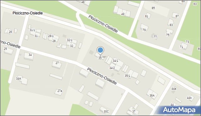Płociczno-Osiedle, Płociczno-Osiedle, 33/3, mapa Płociczno-Osiedle