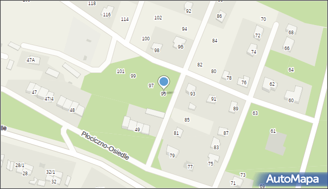 Płociczno-Osiedle, Płociczno-Osiedle, 95, mapa Płociczno-Osiedle