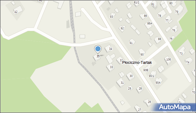 Płociczno-Tartak, Płociczno-Tartak, 35, mapa Płociczno-Tartak