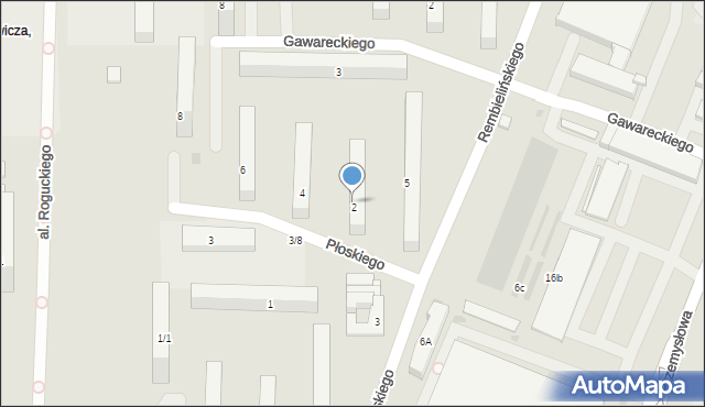 Płock, Płoskiego Eugeniusza, 2, mapa Płock