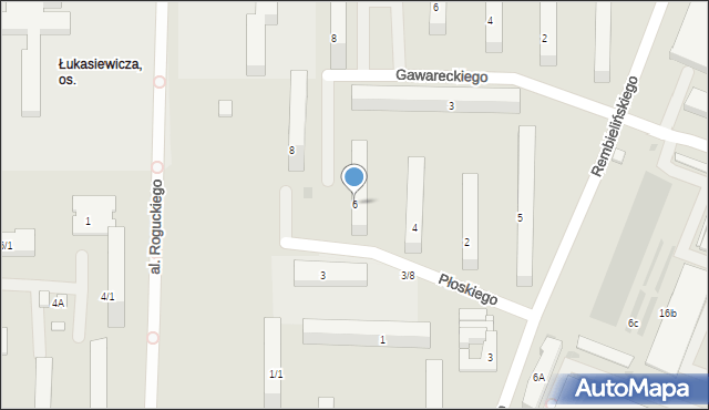 Płock, Płoskiego Eugeniusza, 6, mapa Płock