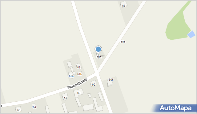 Płocochowo, Płocochowo, 60a, mapa Płocochowo