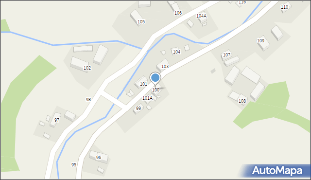 Płóczki Górne, Płóczki Górne, 100, mapa Płóczki Górne