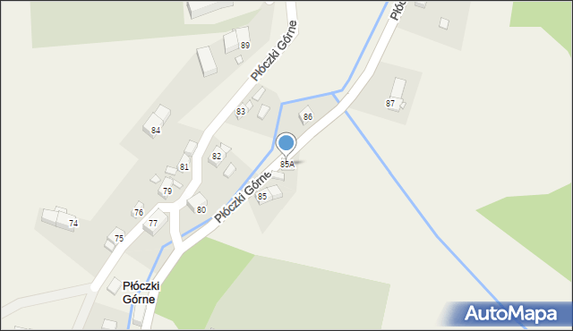 Płóczki Górne, Płóczki Górne, 85A, mapa Płóczki Górne