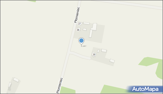 Płomieniec, Płomieniec, 39a, mapa Płomieniec