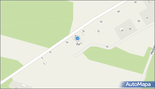 Płomieniec, Płomieniec, 53a, mapa Płomieniec