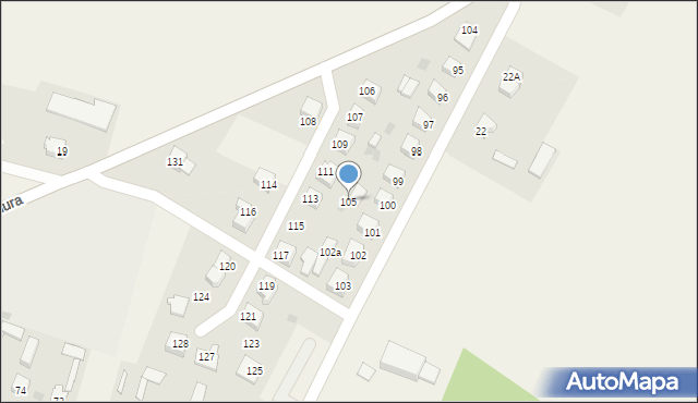 Płoniawy-Bramura, Płoniawy-Bramura, 105, mapa Płoniawy-Bramura