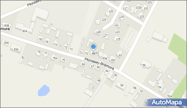 Płoniawy-Bramura, Płoniawy-Bramura, 68, mapa Płoniawy-Bramura