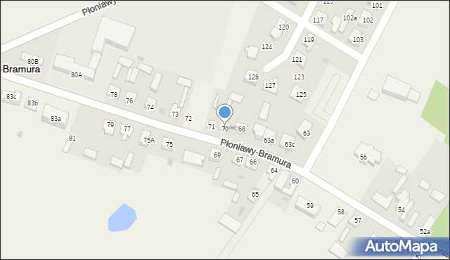 Płoniawy-Bramura, Płoniawy-Bramura, 70, mapa Płoniawy-Bramura