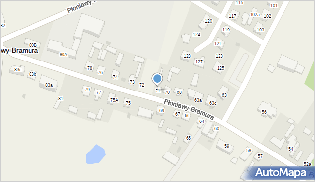 Płoniawy-Bramura, Płoniawy-Bramura, 71, mapa Płoniawy-Bramura