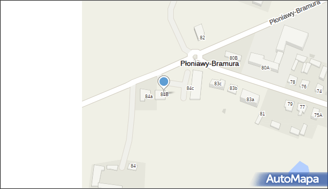 Płoniawy-Bramura, Płoniawy-Bramura, 84B, mapa Płoniawy-Bramura