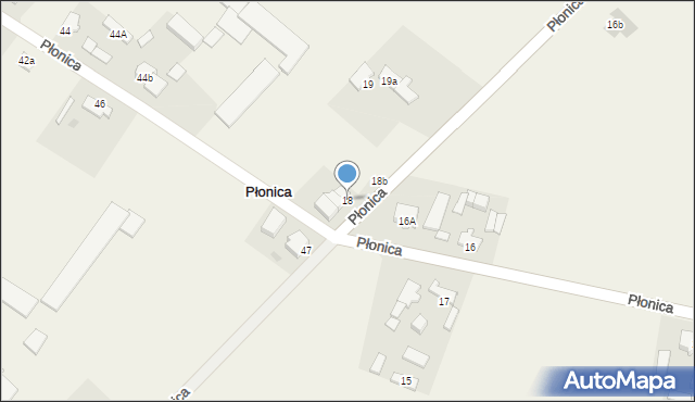 Płonica, Płonica, 18, mapa Płonica