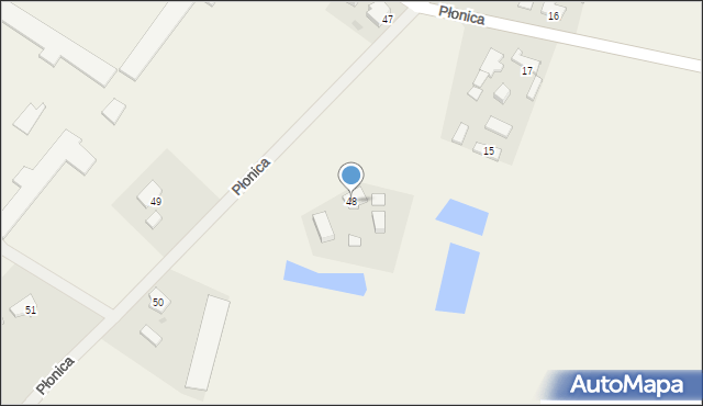 Płonica, Płonica, 48, mapa Płonica