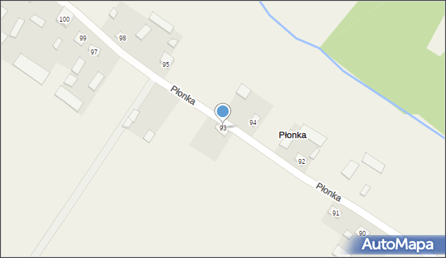 Płonka, Płonka, 93, mapa Płonka