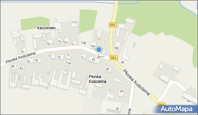 Płonka Kościelna, Płonka Kościelna, 67, mapa Płonka Kościelna