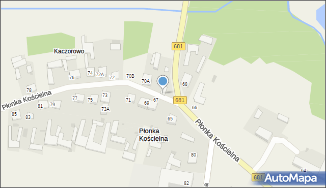 Płonka Kościelna, Płonka Kościelna, 70, mapa Płonka Kościelna