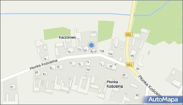 Płonka Kościelna, Płonka Kościelna, 72, mapa Płonka Kościelna