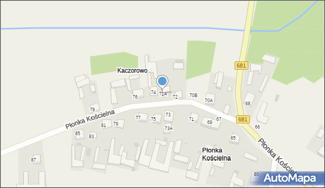 Płonka Kościelna, Płonka Kościelna, 72A, mapa Płonka Kościelna