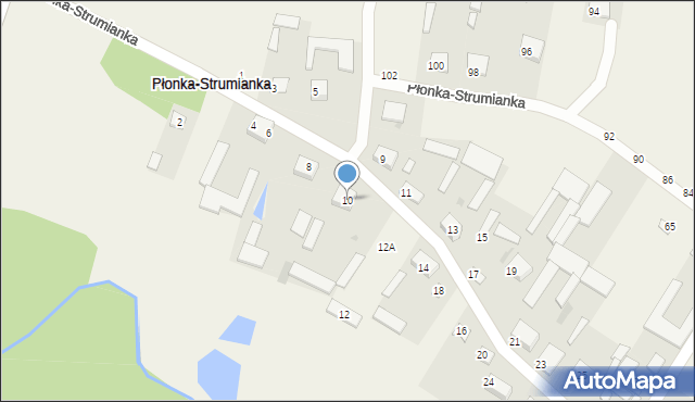 Płonka-Strumianka, Płonka-Strumianka, 10, mapa Płonka-Strumianka