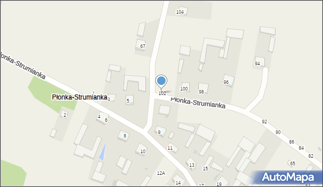 Płonka-Strumianka, Płonka-Strumianka, 102, mapa Płonka-Strumianka