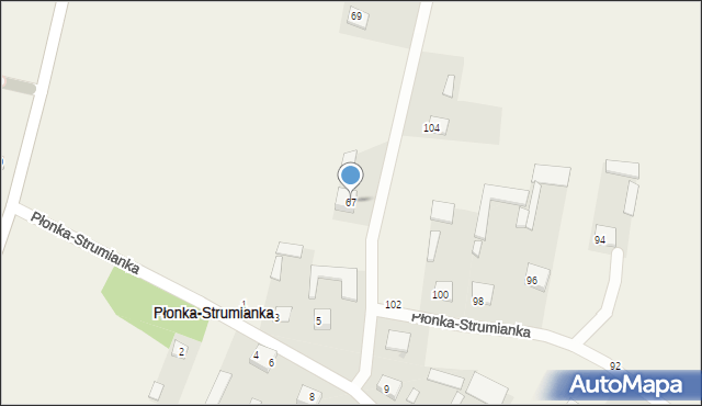Płonka-Strumianka, Płonka-Strumianka, 67, mapa Płonka-Strumianka