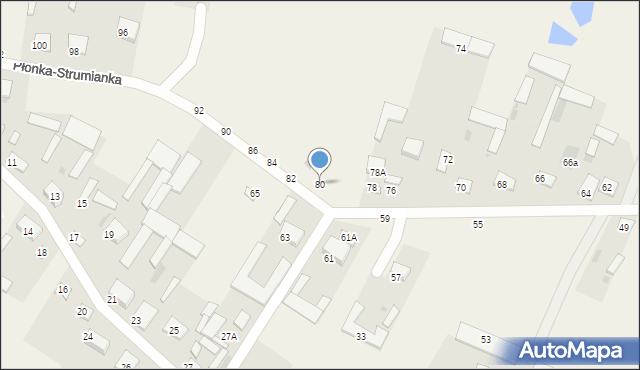 Płonka-Strumianka, Płonka-Strumianka, 80, mapa Płonka-Strumianka