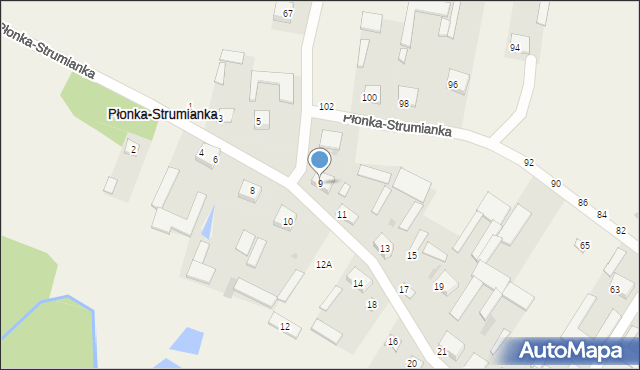 Płonka-Strumianka, Płonka-Strumianka, 9, mapa Płonka-Strumianka