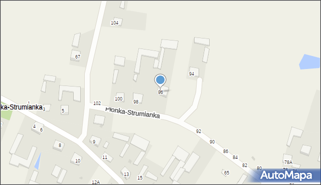 Płonka-Strumianka, Płonka-Strumianka, 96, mapa Płonka-Strumianka