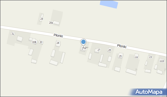 Płonki, Płonki, 27A, mapa Płonki