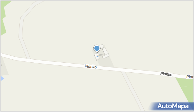 Płonko, Płonko, 17, mapa Płonko