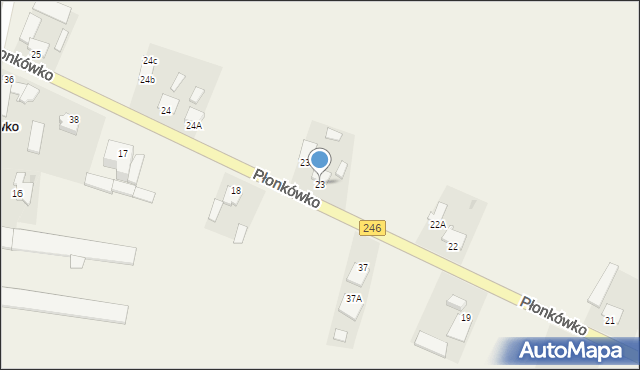 Płonkówko, Płonkówko, 23, mapa Płonkówko