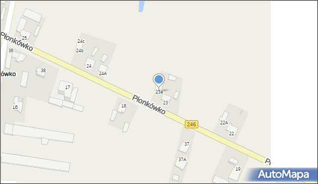 Płonkówko, Płonkówko, 23a, mapa Płonkówko