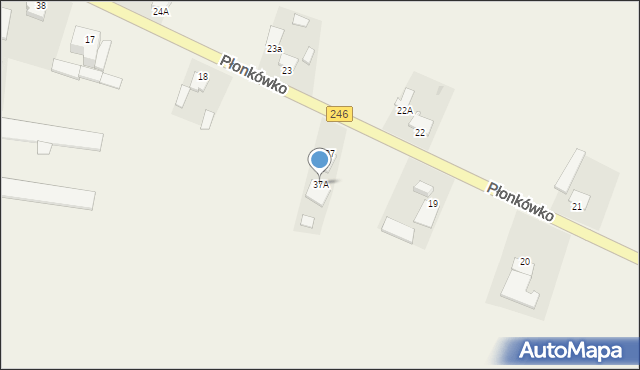 Płonkówko, Płonkówko, 37A, mapa Płonkówko