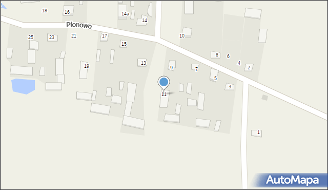 Płonowo, Płonowo, 11, mapa Płonowo