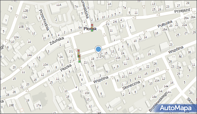 Płońsk, Plac 15 Sierpnia, 17A, mapa Płońsk