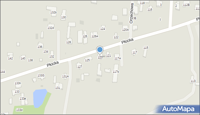 Płońsk, Płocka, 123, mapa Płońsk