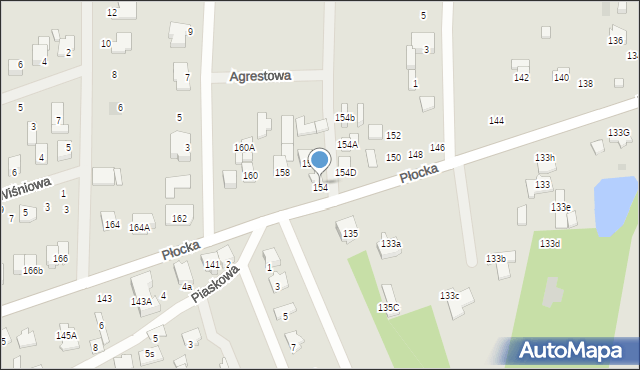 Płońsk, Płocka, 154, mapa Płońsk