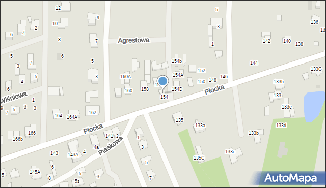 Płońsk, Płocka, 156A, mapa Płońsk