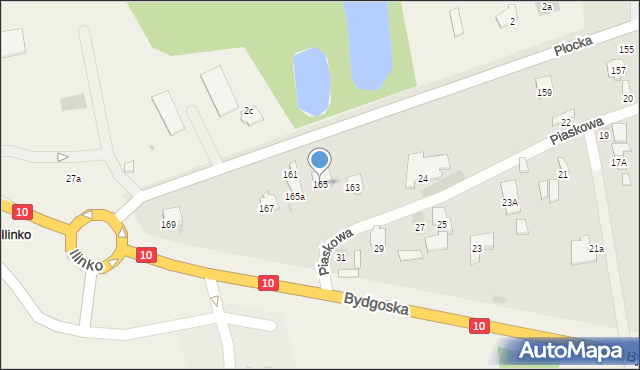 Płońsk, Płocka, 165, mapa Płońsk