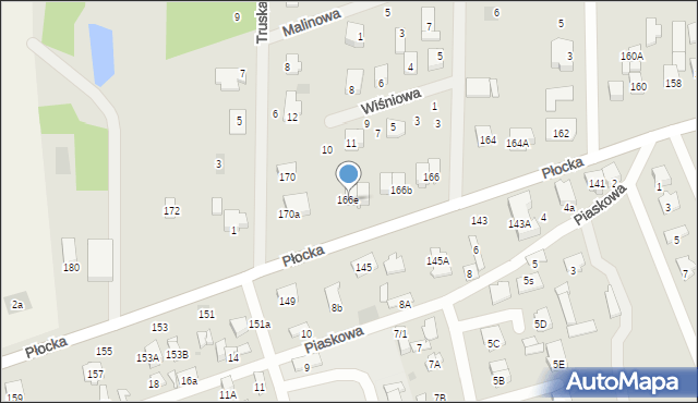 Płońsk, Płocka, 166e, mapa Płońsk