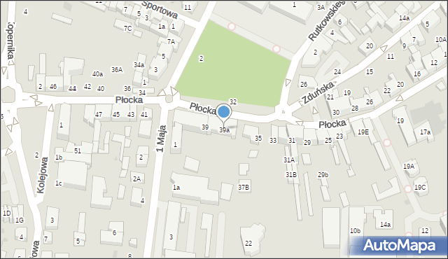 Płońsk, Płocka, 39a, mapa Płońsk
