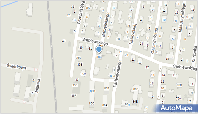 Płońsk, Płocka, 88C, mapa Płońsk