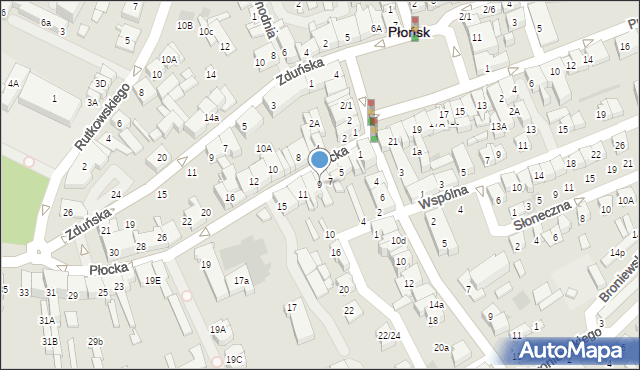 Płońsk, Płocka, 9, mapa Płońsk