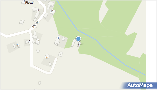 Płosa, Płosa, 6, mapa Płosa