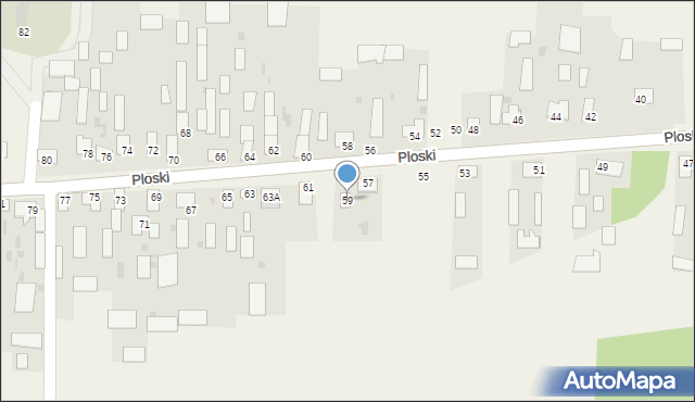 Ploski, Ploski, 59, mapa Ploski