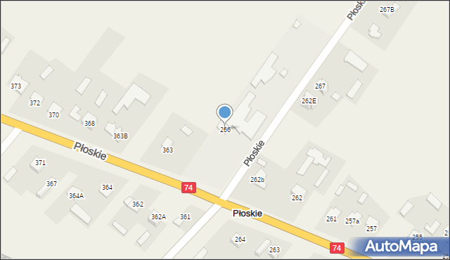 Płoskie, Płoskie, 266, mapa Płoskie