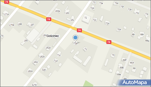 Płoskie, Płoskie, 71a, mapa Płoskie