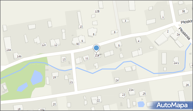 Płoskinia, Płoskinia, 11a, mapa Płoskinia