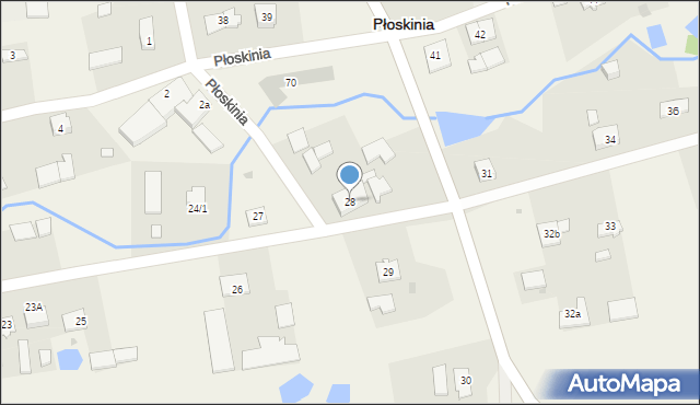 Płoskinia, Płoskinia, 28, mapa Płoskinia